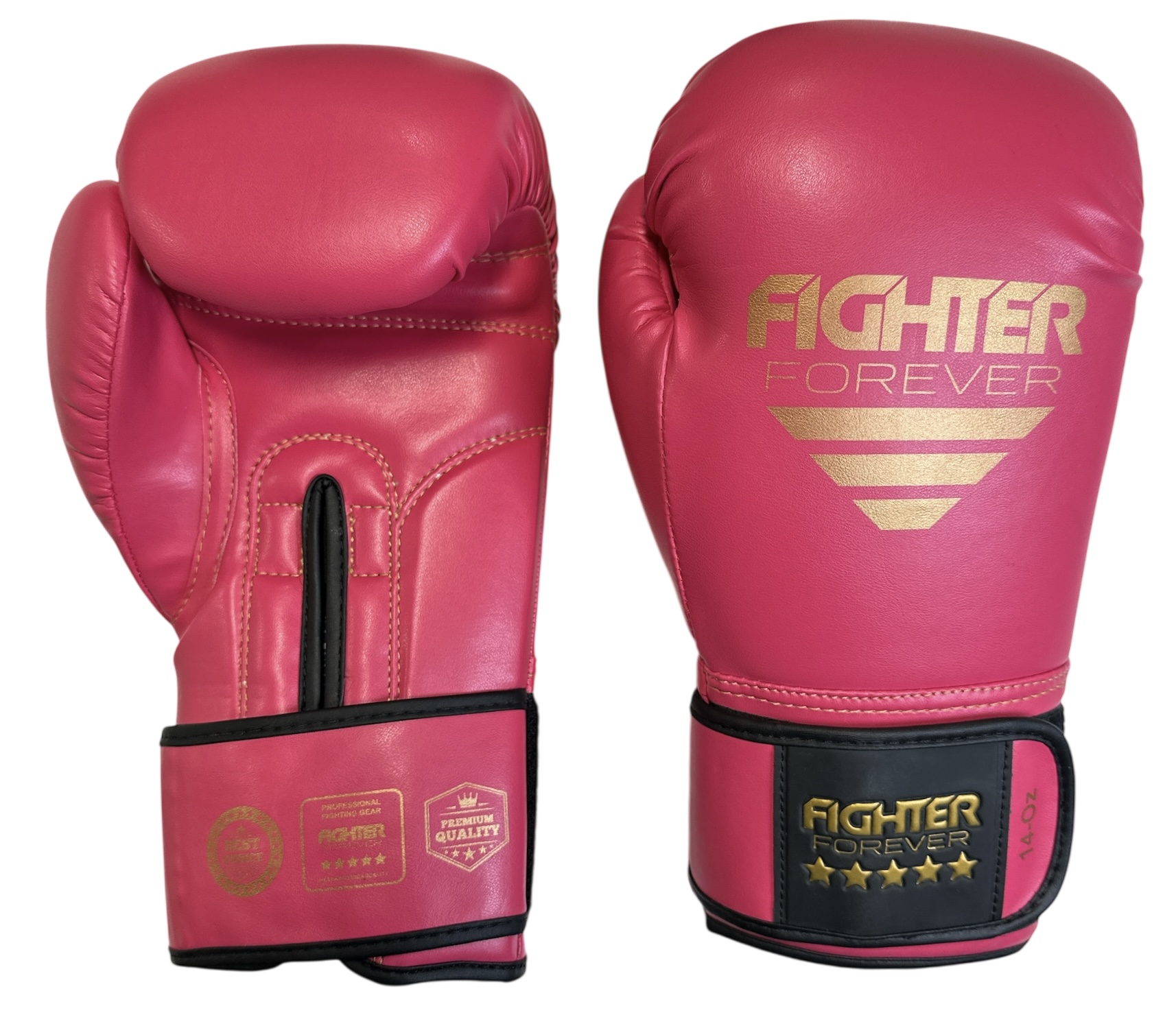 Osta Fighter Forever EVO FIT NARROW Nyrkkeilyhanskat PINKKI-KULTA Thainyrkkeilykaupasta