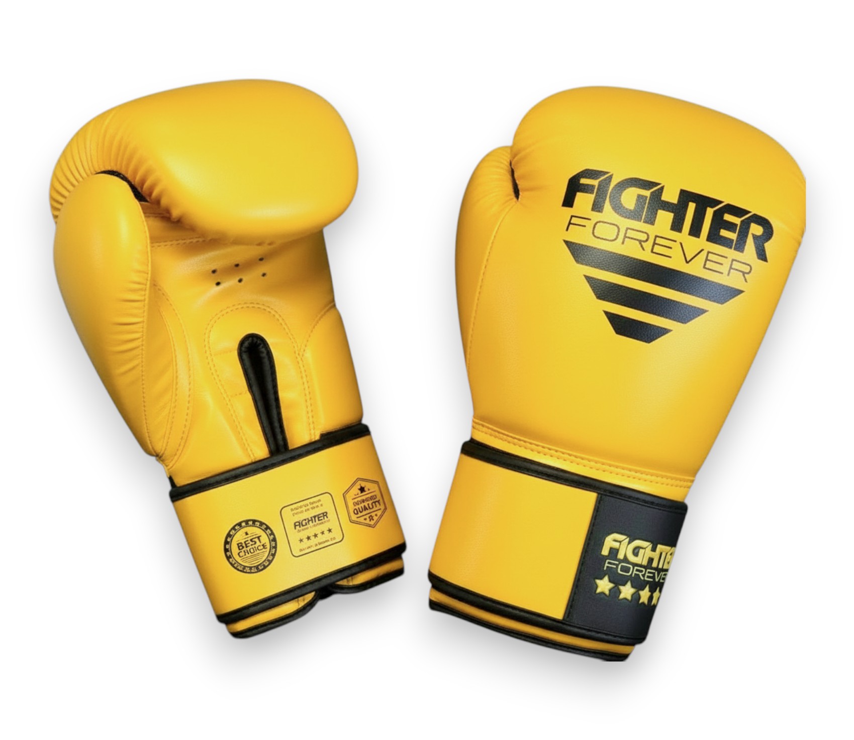 Osta Fighter Forever EVO nyrkkeilyhanskat KELTA-MUSTA Thainyrkkeilykaupasta