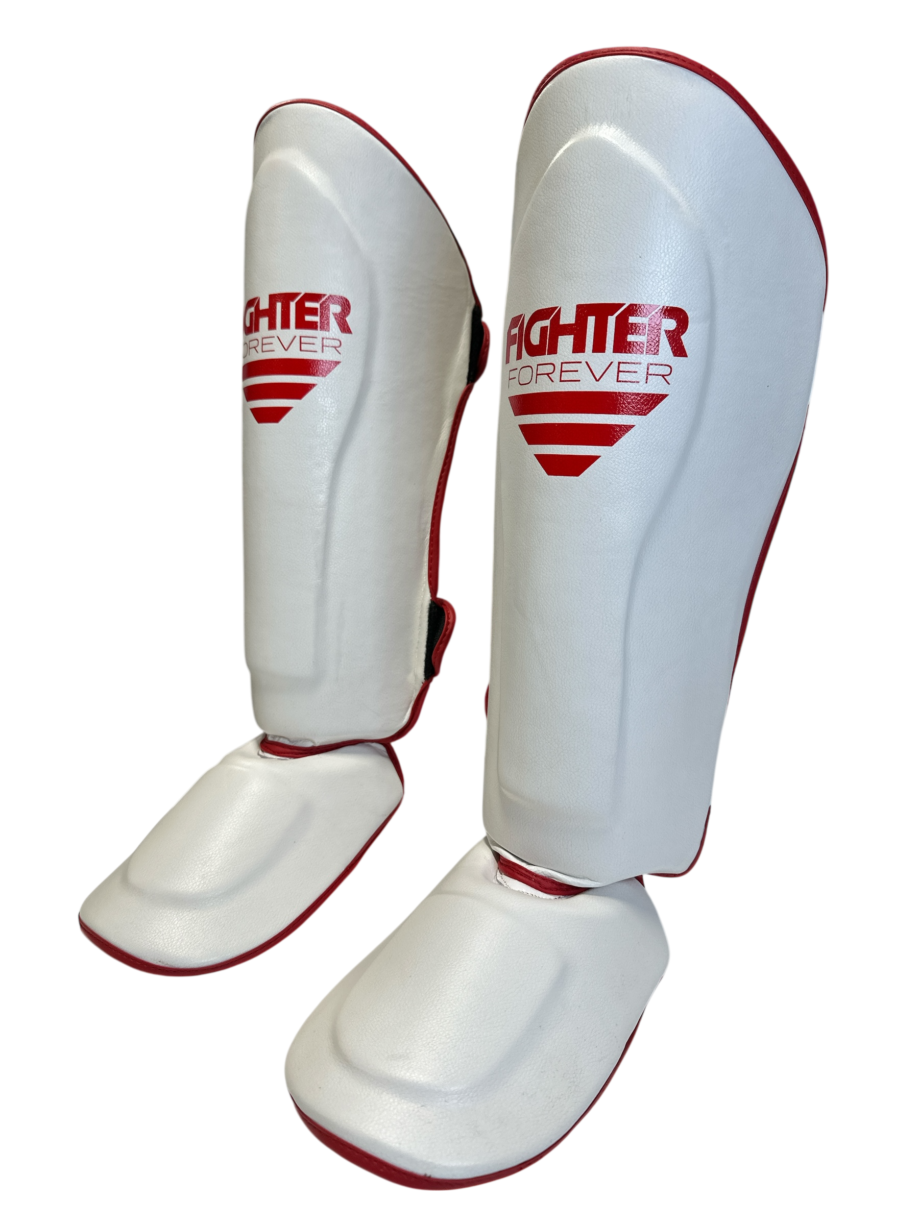 Osta Fighter Forever EVO Säärisuojat VALKO-PUNA Thainyrkkeilykaupasta