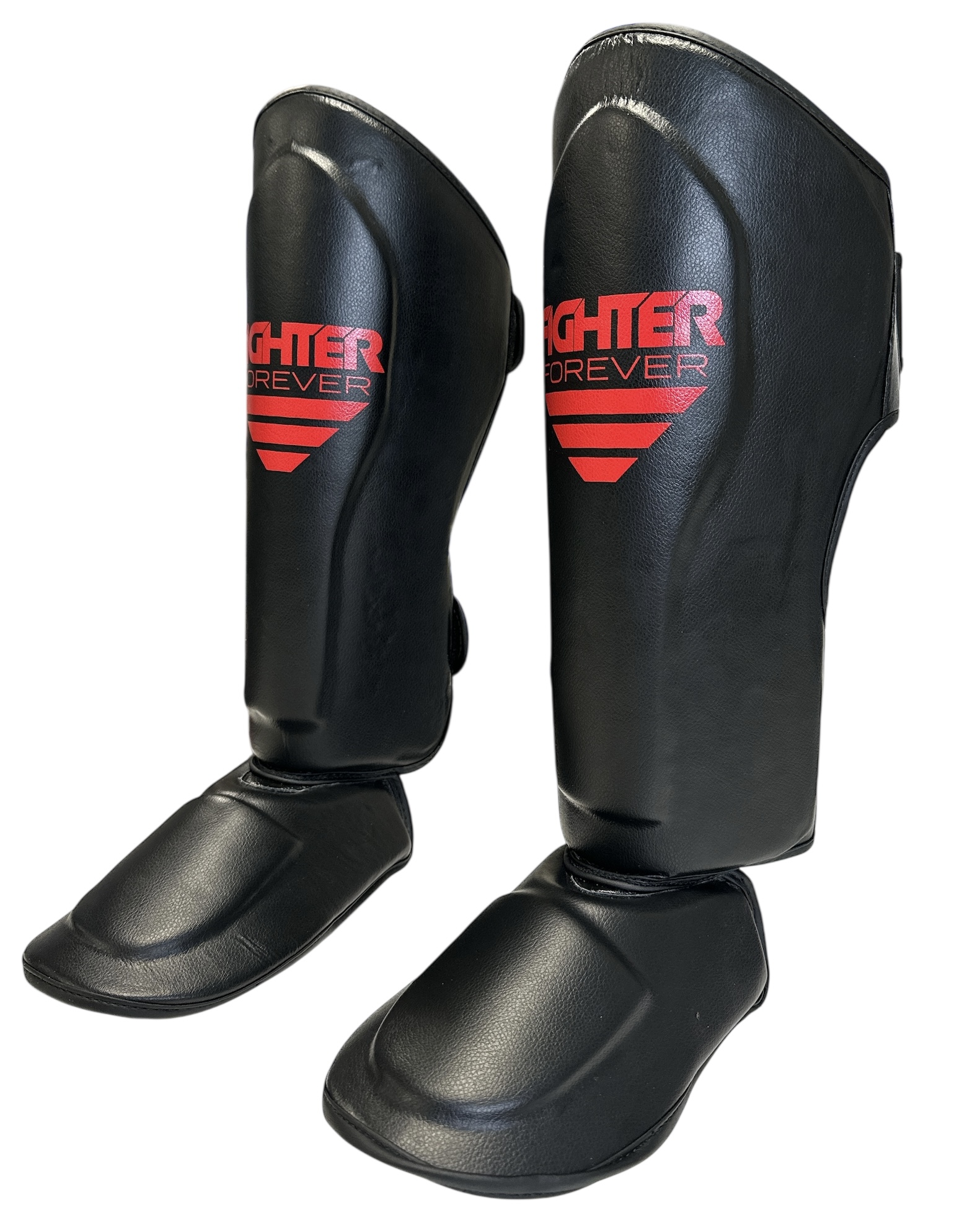 Osta Fighter Forever EVO Tight Säärisuojat MUSTA-PUNAINEN Thainyrkkeilykaupasta