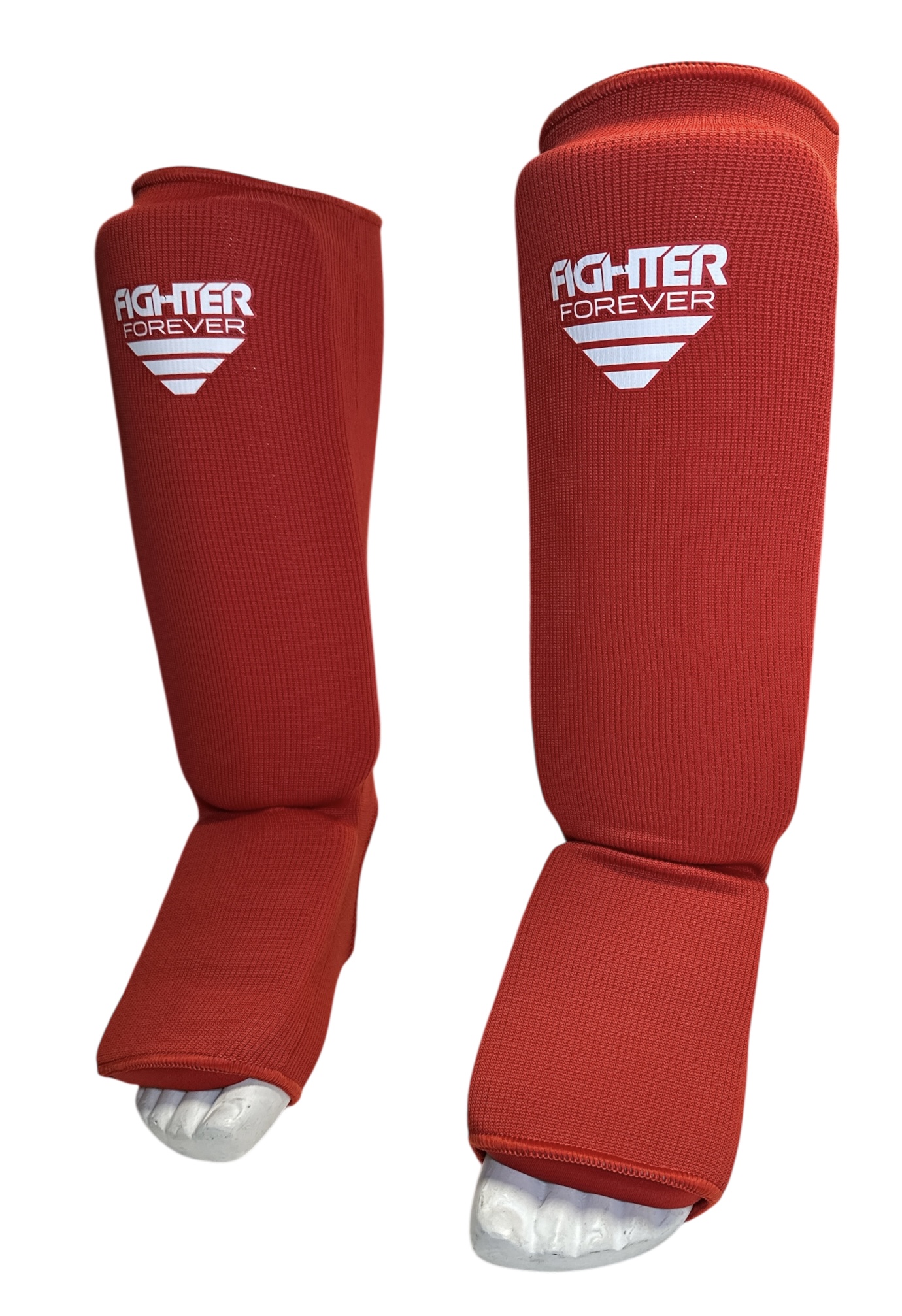 Osta Fighter Forever Sukkamallin säärisuojat PUNAINEN Thainyrkkeilykaupasta