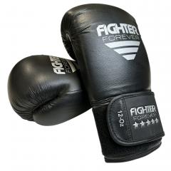 Osta Fighter Forever EVO Nyrkkeilyhanskat MUSTA-HOPEA Thainyrkkeilykaupasta