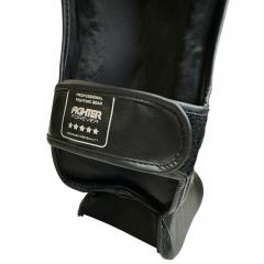 Osta Fighter Forever EVO Säärisuojat MUSTA-HOPEA Thainyrkkeilykaupasta