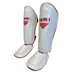 Osta Fighter Forever EVO Säärisuojat VALKO-PUNA Thainyrkkeilykaupasta