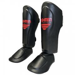 Osta Fighter Forever EVO Tight Säärisuojat MUSTA-PUNAINEN Thainyrkkeilykaupasta