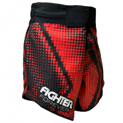 Fighter Forever Snug MMA Shortsit , Punamusta XS